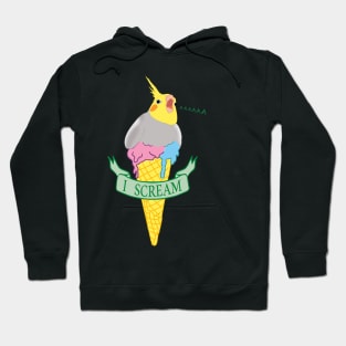 Funny Parrot Pet Doodle I Scream Ice Cream Cockatiel Hoodie